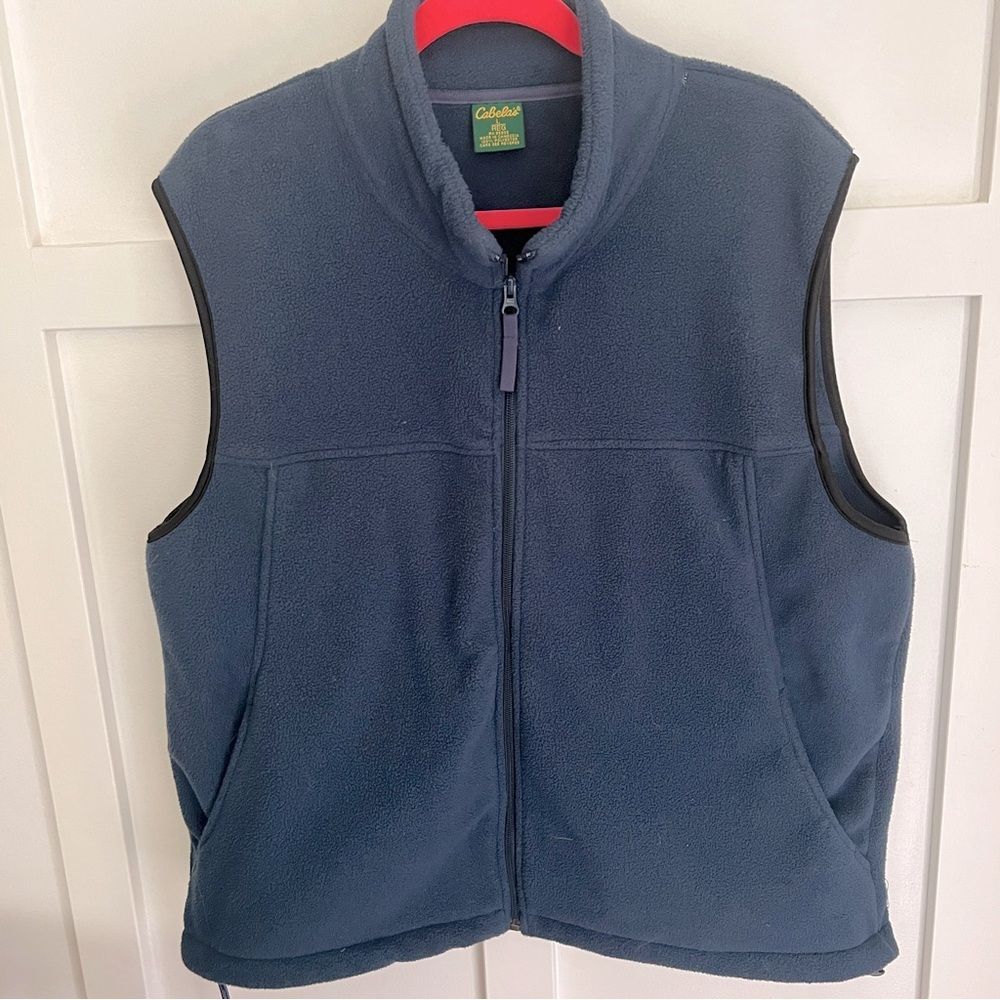 Cabela's Outdoor Gear Fleece Full Zip navy blue Mens Size Large